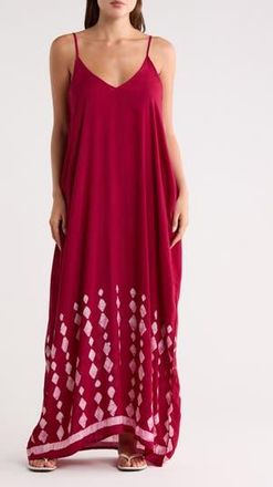 Lovestitch V-Neck Maxi Dress in Wine at Nordstrom Rack, Size Small/medium