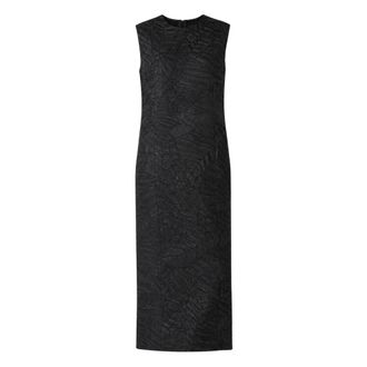 Meimeij Mouwloze Midi Jurk met V-rug - Dames - Jurken - Zwart - Maat: L Poliester