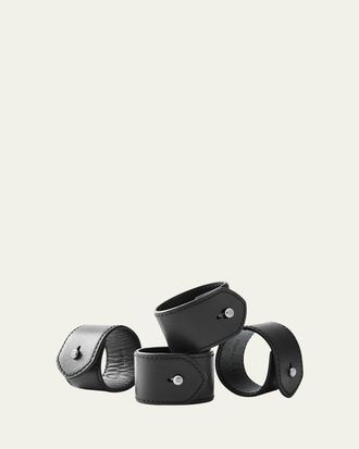 Ralph Lauren Home Wyatt Leather Napkin Rings, Set of 4