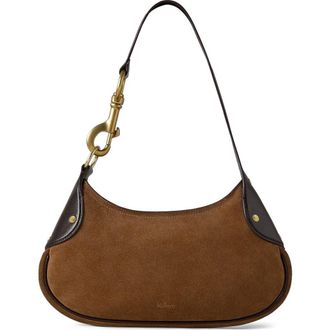 Mulberry Small Hackney Suede Shoulder Bag in Vintage Oak at Nordstrom