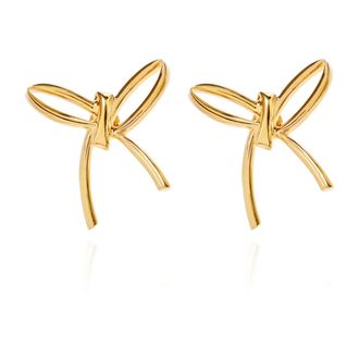 Marni Goud-vergulde Oorbellen - Dames - Oorbellen - Geel - ONE Size - Leer - Accessoires