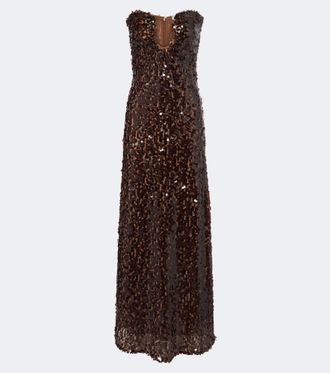 CHRISTOPHER ESBER Opaline sequined bustier gown