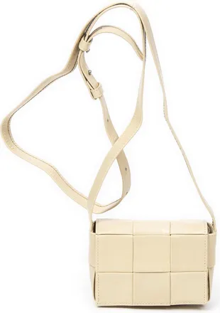 Bottega Veneta Pre-owned Womens Mini Cassette Crossbody Shoulder Bag - Beige - One Size