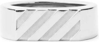 Off-white Anello a fascia - Argento