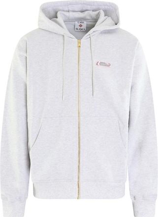 Casablanca Loopback Marle Sweatshirt - Heren - Vesten met rits - Grijs - XL - Hoodies & sweatvesten