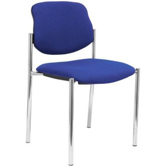 Piqueras y Crespo Piqueras Y Crespo - Villalgordo Silla Confidente De 4 Patas Y Estructrua Cromada Tejido Bali Color Azul