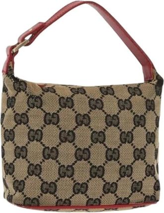 Gucci Pre-owned Mini Bags, female, Beige, Size: ONE SIZE Pre-owned Canvas Mini Bag