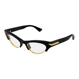 Bottega Veneta Angle Cat Eye Sunglasses - female - Bottega Veneta - Sunglasses - Black - 52 MM - Accessories
