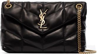 Saint Laurent Black Loulou Puffer Small Shoulder Bag