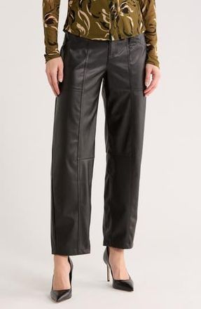 Sanctuary Faux Leather Barrel Pants in Black at Nordstrom Rack, Size 28