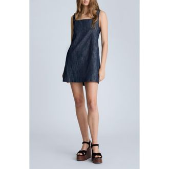 Kenneth Cole Open Back Denim Shift Dress in Dark Navy Multi at Nordstrom Rack, Size 12