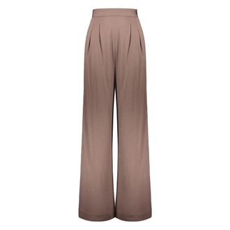 Fabiana Filippi Broeken, Dames, Bruin, XS, Wol, Geplooide wollen broek