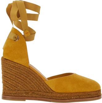 Castaner Camilla Wedge - Dames - Sleehakken - Geel - 39 EU - Leer - Schoenen