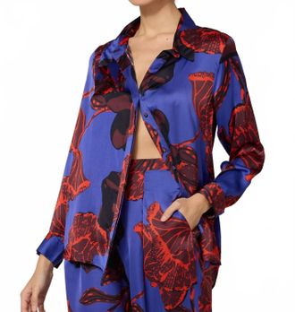 Cleobella Rosaria Blouse In La Rouge Print