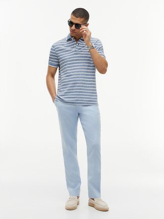 Tommy Hilfiger Mens Linen-Blend Straight Chino - Blue Cloud - 30W x 34L