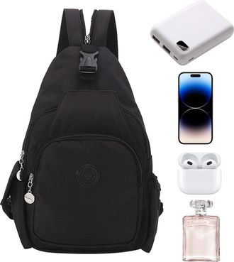 Generic Waterproof Sling Shoulder Bag- Lightweight Chest Bag, Large Capacity Outdoor Hiking Sports Pouch, Comfortable Adjustable Strap with Secure Zipper Pock