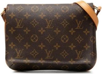 Louis Vuitton Pre-owned Musette Tango Monogram Schoudertas - Dames - Vintage Schoudertas - Bruin - ONE Size - Leer - Vintage
