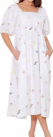 Flying Tomato Italian Printed Woven Dress In White