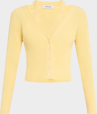 Derek Lam Lonnie Knit Layered Cardigan