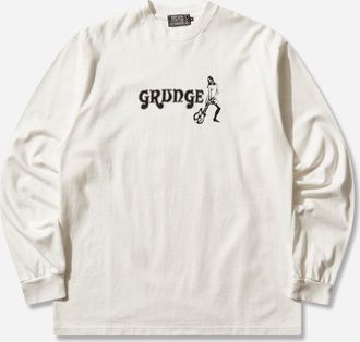 Hysteric Glamour Men s Grunge Longsleeve T-Shirt White