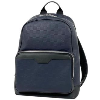 Louis Vuitton Pre-owned Damier Infini Backpack - Heren - Pre-owned - Blauw - Maat: ONE Size Leer