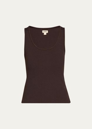 L'agence Adira Scoop-Neck Tank Top