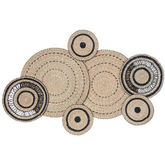 Atmosphera Decorazione murale isaure in paglia e metallo 115x72cm - Atmosphera cr&eacute;ateur dint&eacute;rieur