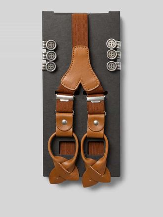 Lloyd Verstellbare Hosentr&auml;ger mit Leder-Details in Cognac, Gr&ouml;&szlig;e 1