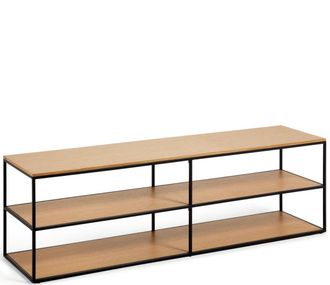 K Home Design Lowboard & Regal Xoanny 160 x 50 cm, Eiche Natur/Schwarz