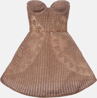 Magda Butrym Crochet cotton corset dress