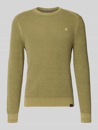 Lerros Regular Fit Pullover in Strick-Optik in Khaki, Größe XXXL