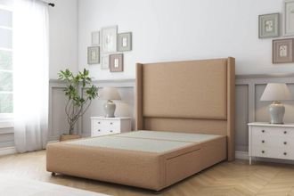 Sloomy Stratford Dumfries Divan Base No Drawers 54 Headboard & 12 Footboard in Light Brown | Size: Small Single