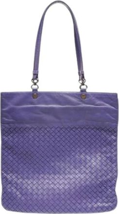 Bottega Veneta Pre-owned Tote Bags, female, Purple, Size: ONE SIZE Pre-owned Intrecciato Shoulder Bag