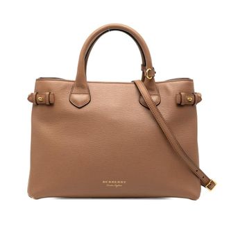 Burberry Pre-owned Burberry Medium Leather and House Check Banner Satchel Ladies A24JAMHJR0V8KY14