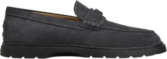 Tod's Su&egrave;de Loafers - Heren - Loafers - Grijs - 44 EU - Su&egrave;de - Schoenen
