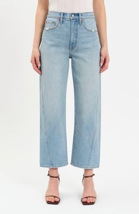 Daze Westward High Waist Ankle Barrel Leg Jeans in Pulse at Nordstrom, Size 25