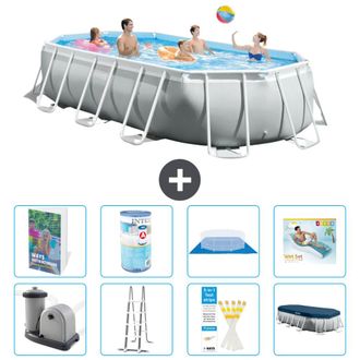 Intex Piscina Prism Frame Oval - 503x274x122 Cm - 9-piezas S635