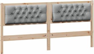 vidaXL Cabecero Otro Marr&oacute;n Y Gris Claro 160 Cm Madera Maciza De Pino Vidaxl