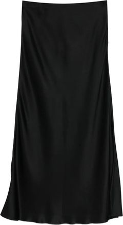 Malo draped midi skirt - Black