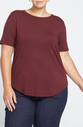 Universal Standard Tee Rex Tee in Burgundy Black Cherry at Nordstrom