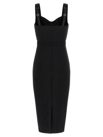 Elisabetta Franchi Scuba Bustier Dress - Black