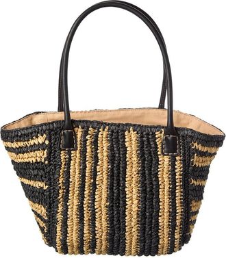 Madewell Mini Straw & Leather Tote