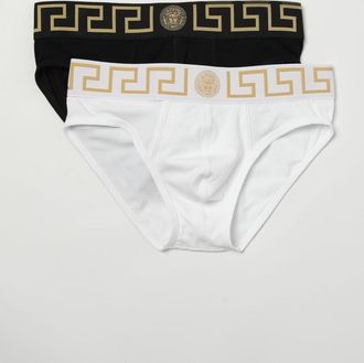 Versace Set 2 slip Greca Versace in cotone stretch