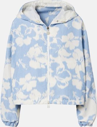Moncler Noisetier floral hooded jacket