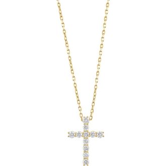 Effy Diamond Cross Pendant Necklace in Gold at Nordstrom Rack, Size 18