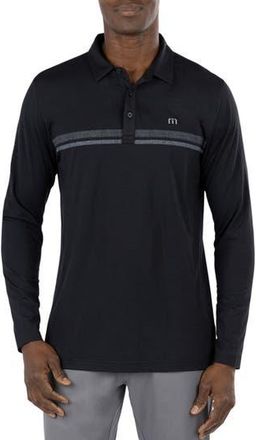 Travis Mathew Heater 2.0 Stretch Long Sleeve Golf Polo in Black at Nordstrom Rack, Size Small