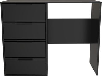 Welcome Furniture Haiti Ready Assembled Dressing Table with 4 Drawers - Black Matt - Welcome Furniture | TJ Hughes