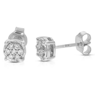 Vir Jewels 1/5 cttw Lab Grown Diamond Composite Earrings in Sterling Silver With Push Backs For Women