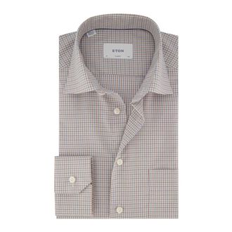 Eton Overhemden, Heren, Veelkleurig, 3Xl, Katoen, Klassiek gesneden overhemd