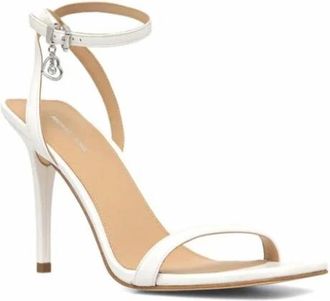 Michael Kors Liana Sandaal - Dames - Sandalen met hakken - Wit - 39 EU - Leer - Schoenen